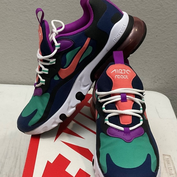 Size US 7Y / EUR 40 - NIKE AIR MAX 270 REACT (GS) - BQ0103-402 Multicolor - Picture 2 of 8